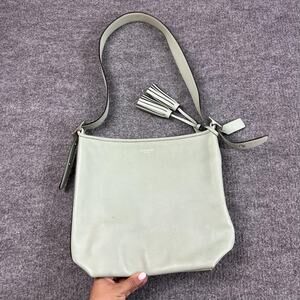 Coach Legacy Tassel Duffle Leather Mint Green Shoulder Crossbody Bag Hobo 19889